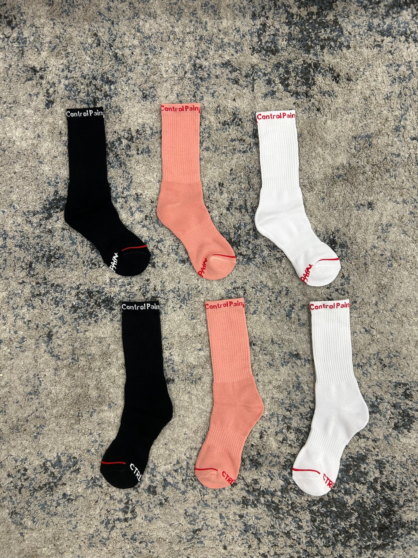 CONTROL PAIN¡                            ‘crew socks’                                  [3 PACK]