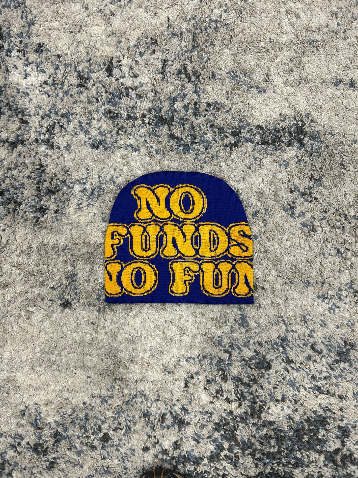 No funds, no fun’ Beanie (Blue)